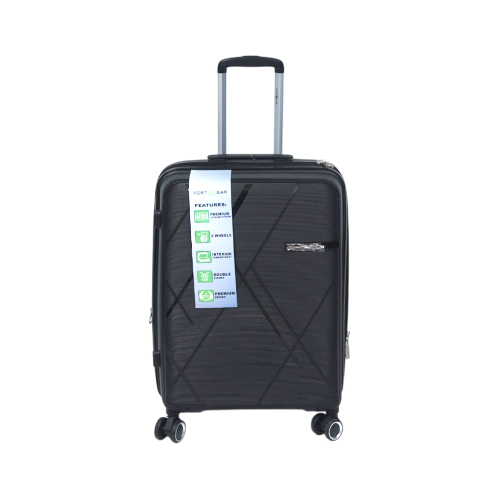 PORT GEAR TROLLEY CASE X LITE 24INCH BLACK Default Title - MamasJan Luggage