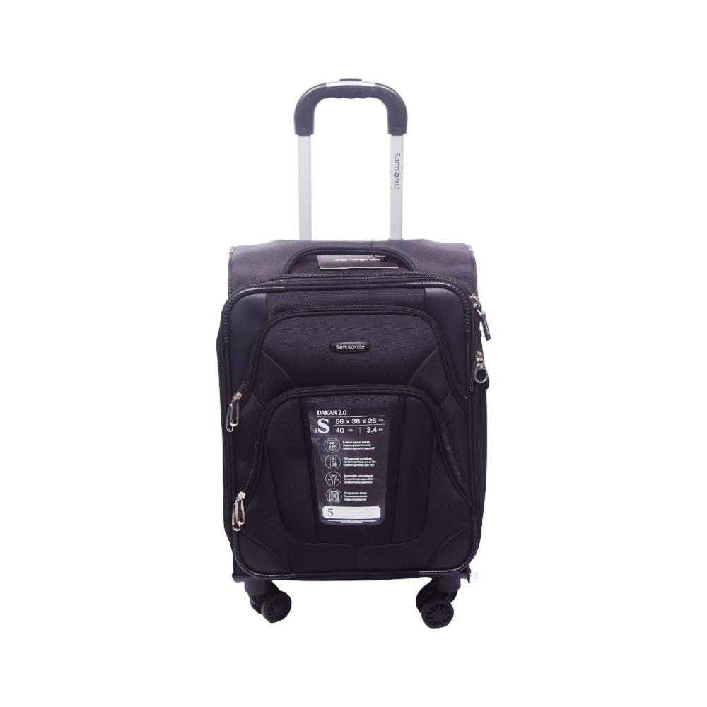 SAMSONITE TROLLEY CASE DAKAR 2.0 20INCH BLACK Default Title - MamasJan Luggage