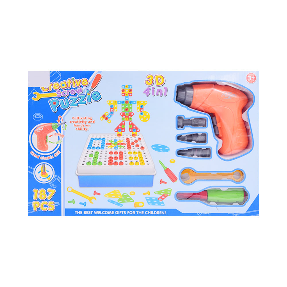 666-17B 3D BLOCKS 4IN1 187PCS A.I Default Title - MamasJan Toys