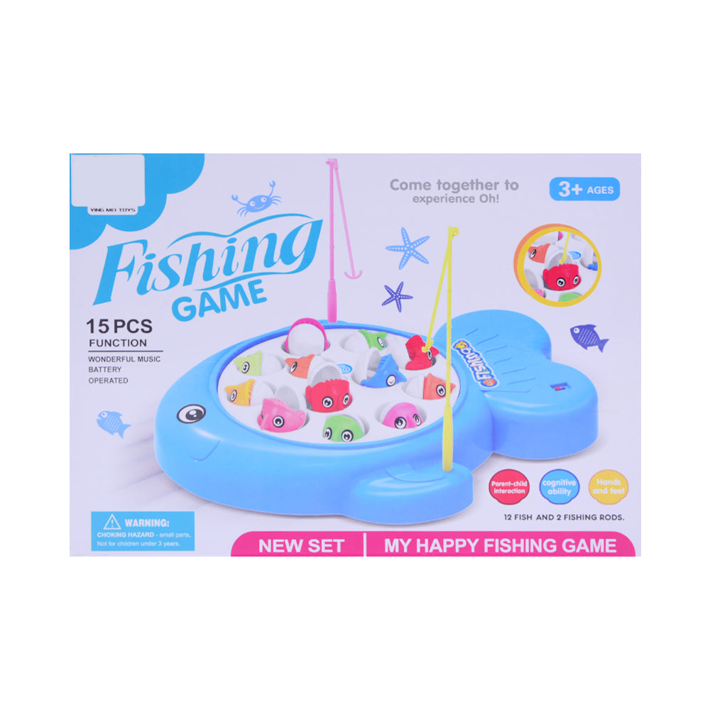 8007 MUSICAL FISHING GAME BLUE A.I Default Title - MamasJan Toys