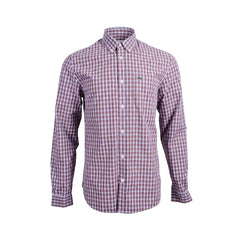 LAC MEN L/S BUTTON DOWN SHIRT CH6981 15X BRN S (IR) Default Title - MamasJan mens wear