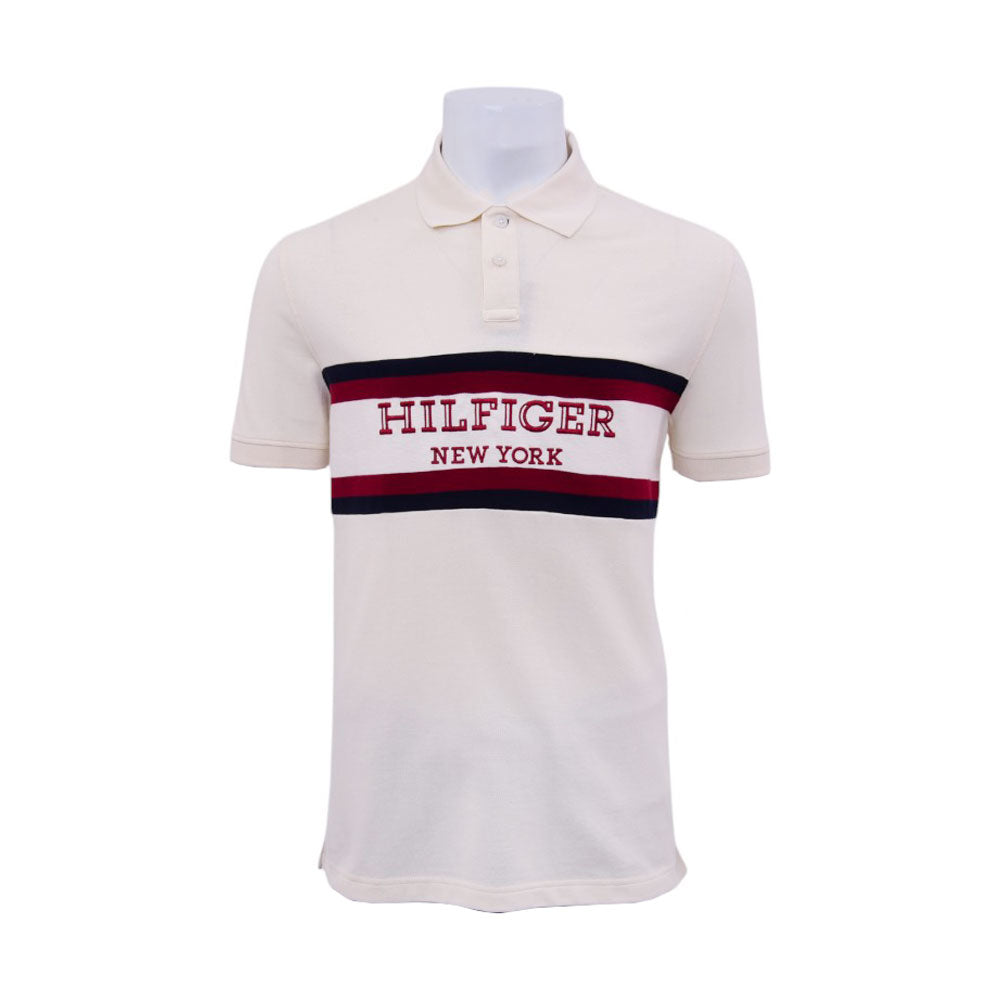 TH MEN S/S POLO SHIRT 78JB579-100 WHT L (IRS) L - MamasJan mens wear