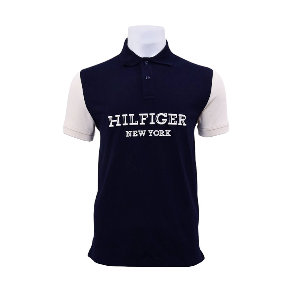 TH MEN S/S POLO SHIRT XM0386-400 NVY L (IRS) L - MamasJan mens wear