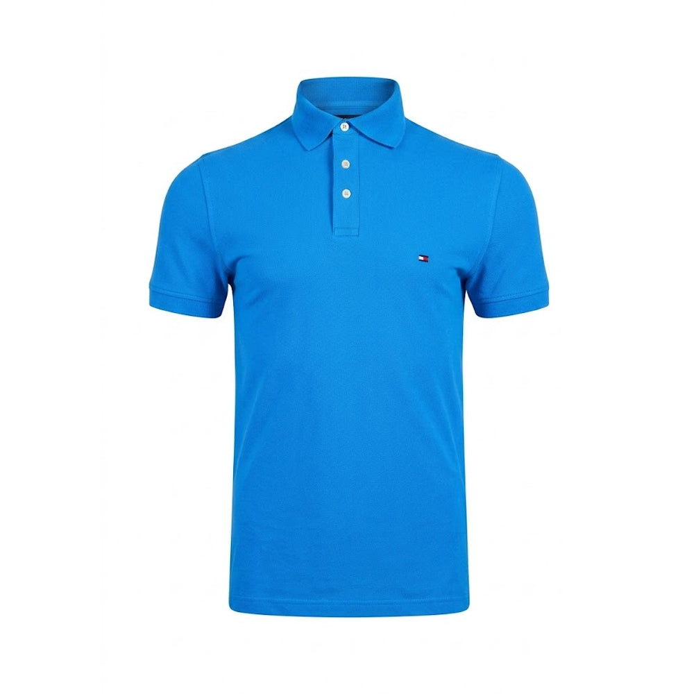 TH MEN S/S POLO SHIRT 78JA598-400 BLU S (IRS) Default Title - MamasJan mens wear