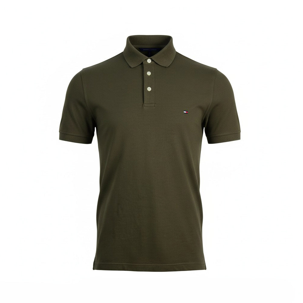 TH MEN S/S POLO SHIRT 78JA598-701 GRN M (IRS) S - MamasJan mens wear