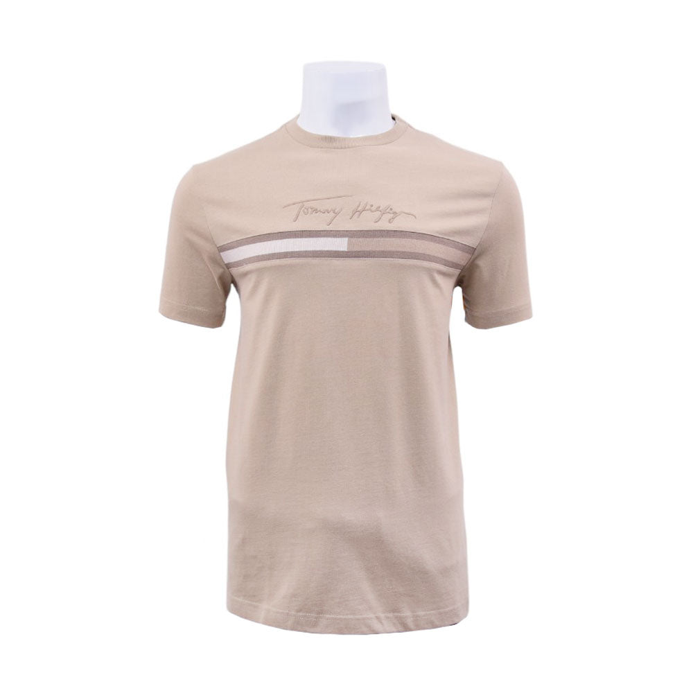 TH MEN S/S R.NECK SHIRT 78JB688-200 SKN L (IRS) XL - MamasJan mens wear