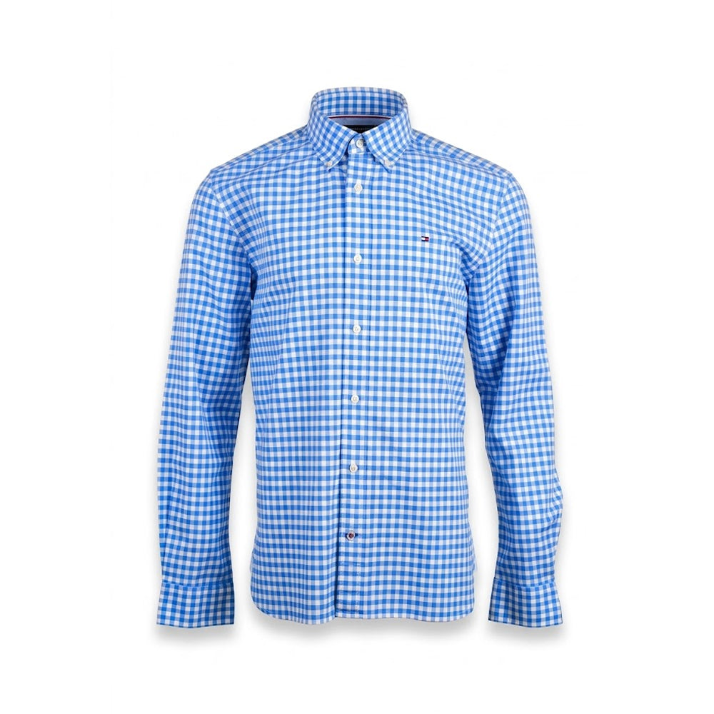 TH MEN L/S BUTTON DOWN SHIRT 78JA876-460 BLU M (IRS) L - MamasJan mens wear