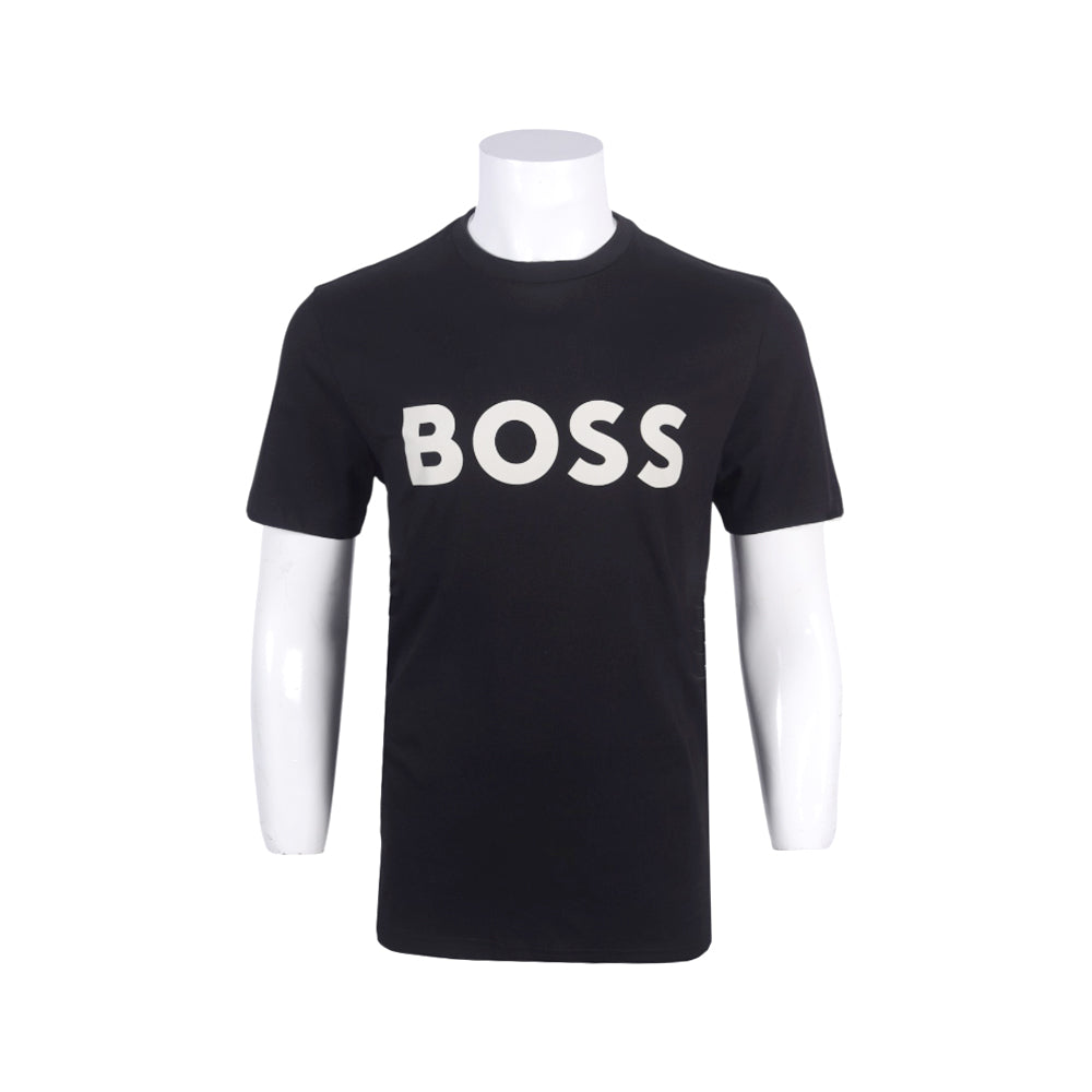 HB MEN S/S R.NECK SHIRT 50481923-001 BLK M (IRS) XL - MamasJan mens wear
