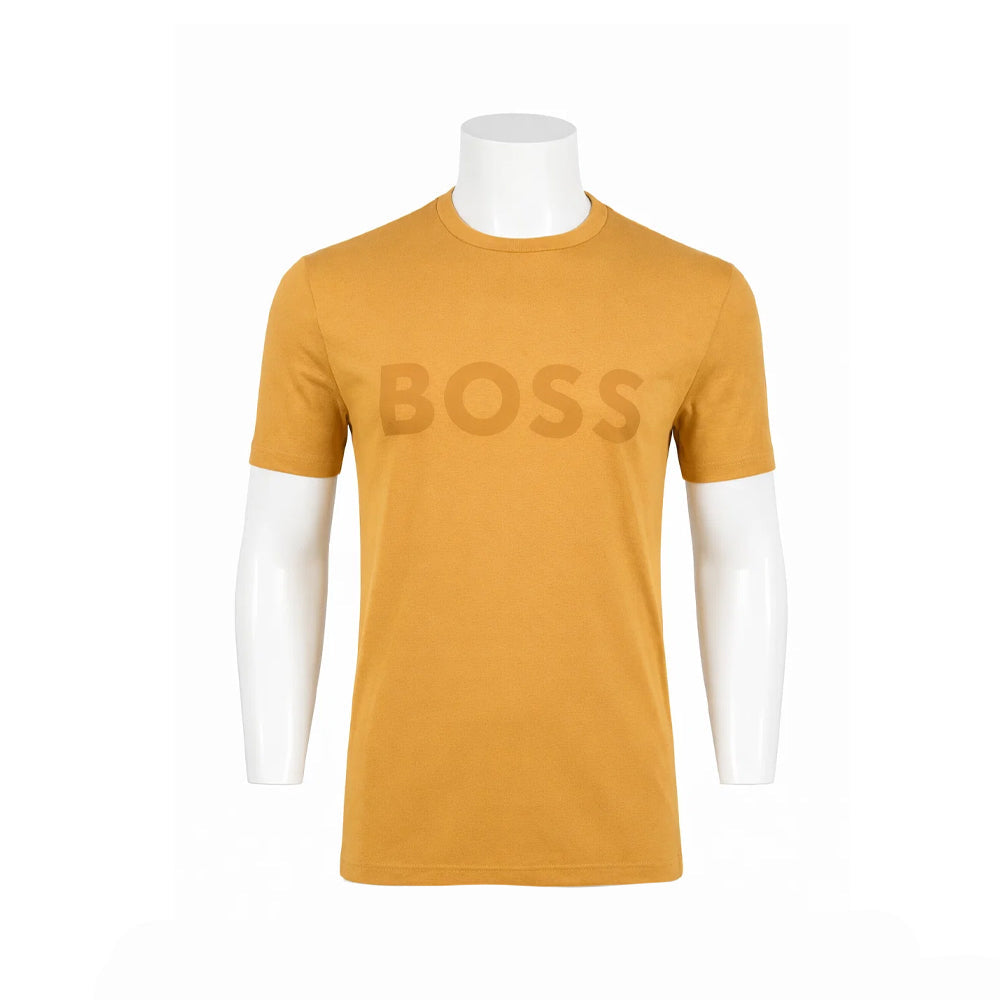 HB MEN S/S R.NECK SHIRT 50481923-261 OLV M (IRS) M - MamasJan mens wear