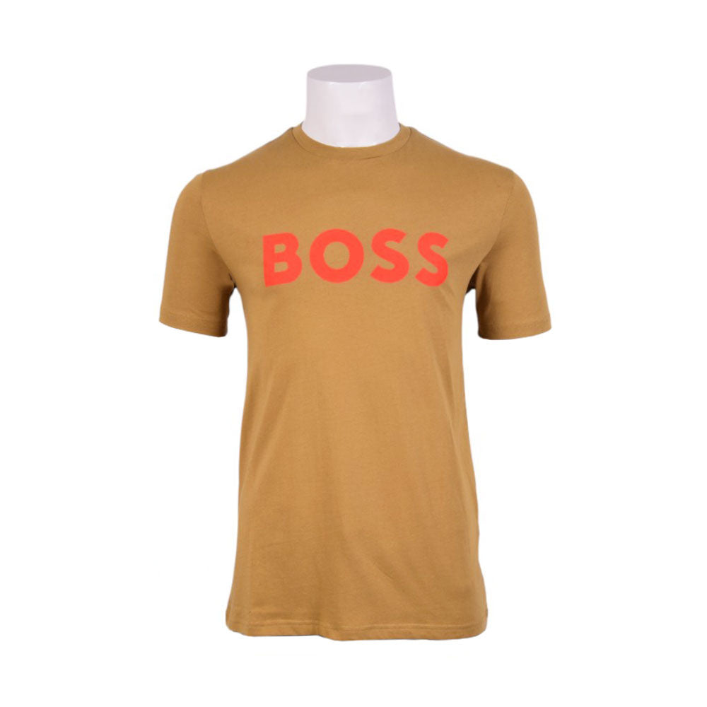 HB MEN S/S R.NECK SHIRT 50481923-261 OLV L (IRS) XL - MamasJan mens wear