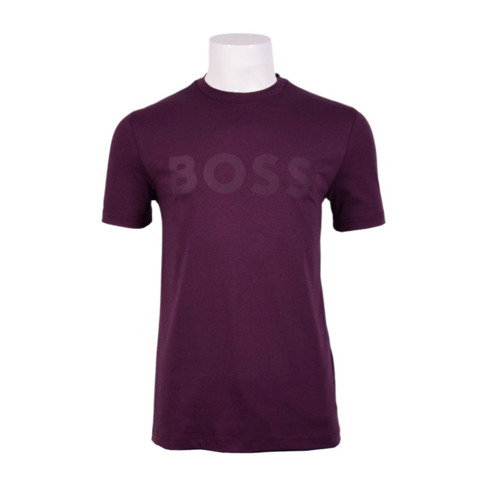 HB MEN S/S R.NECK SHIRT 50481923-543 PRPL L (IRS) XL - MamasJan mens wear