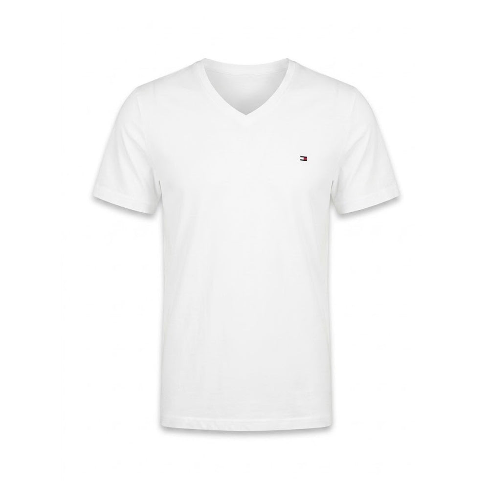 TH.MEN S/S V.NECK SHIRT 09T3140-100 WHT M (IRS) Default Title - MamasJan mens wear