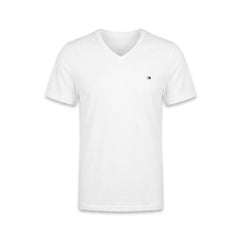 TH.MEN S/S V.NECK SHIRT 09T3140-100 WHT M (IRS) Default Title - MamasJan mens wear
