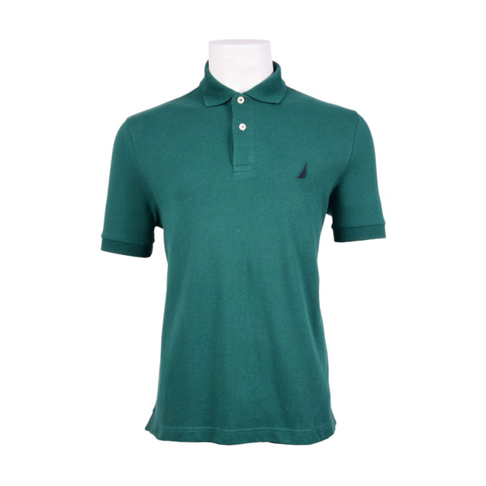 NAUTICA MEN S/S POLO SHIRT KR8100 D-GRN L (IRS) XL - MamasJan mens wear