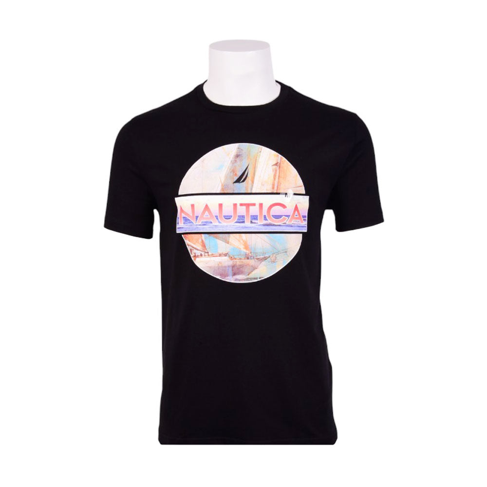 NAUTICA MEN S/S R.NECK SHIRT VR4823 BLK L (IRS) L - MamasJan mens wear