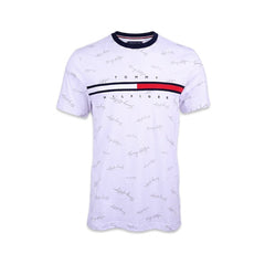 TH MEN S/S R.NECK SHIRT 78JA523-100 WHT S IRS Default Title - MamasJan mens wear