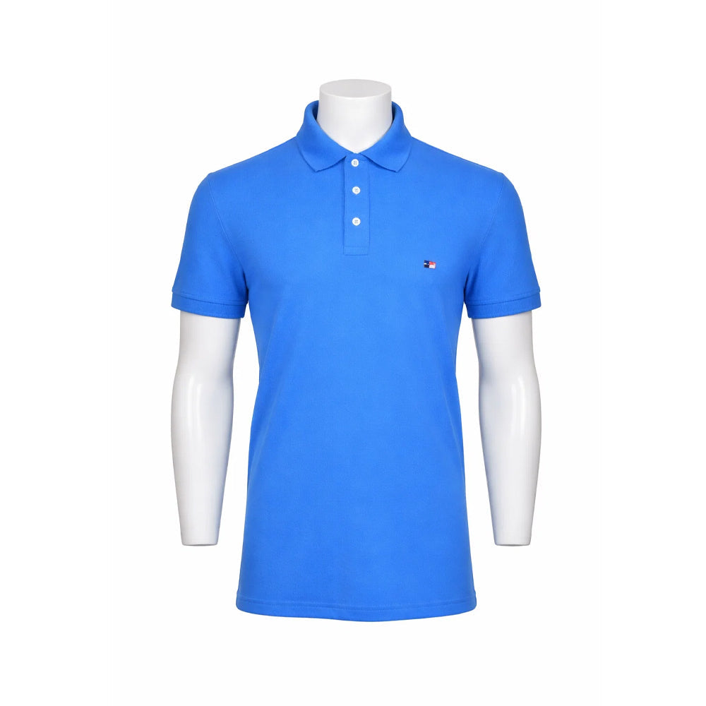 TH MEN S/S POLO SHIRT 78JA598 BLU L IRS S - MamasJan mens wear