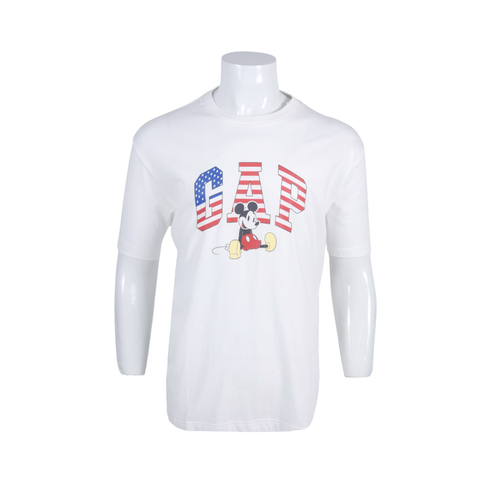 GAP MEN S/S R.NECK SHIRT 780905 WHT L IRS XL - MamasJan mens wear