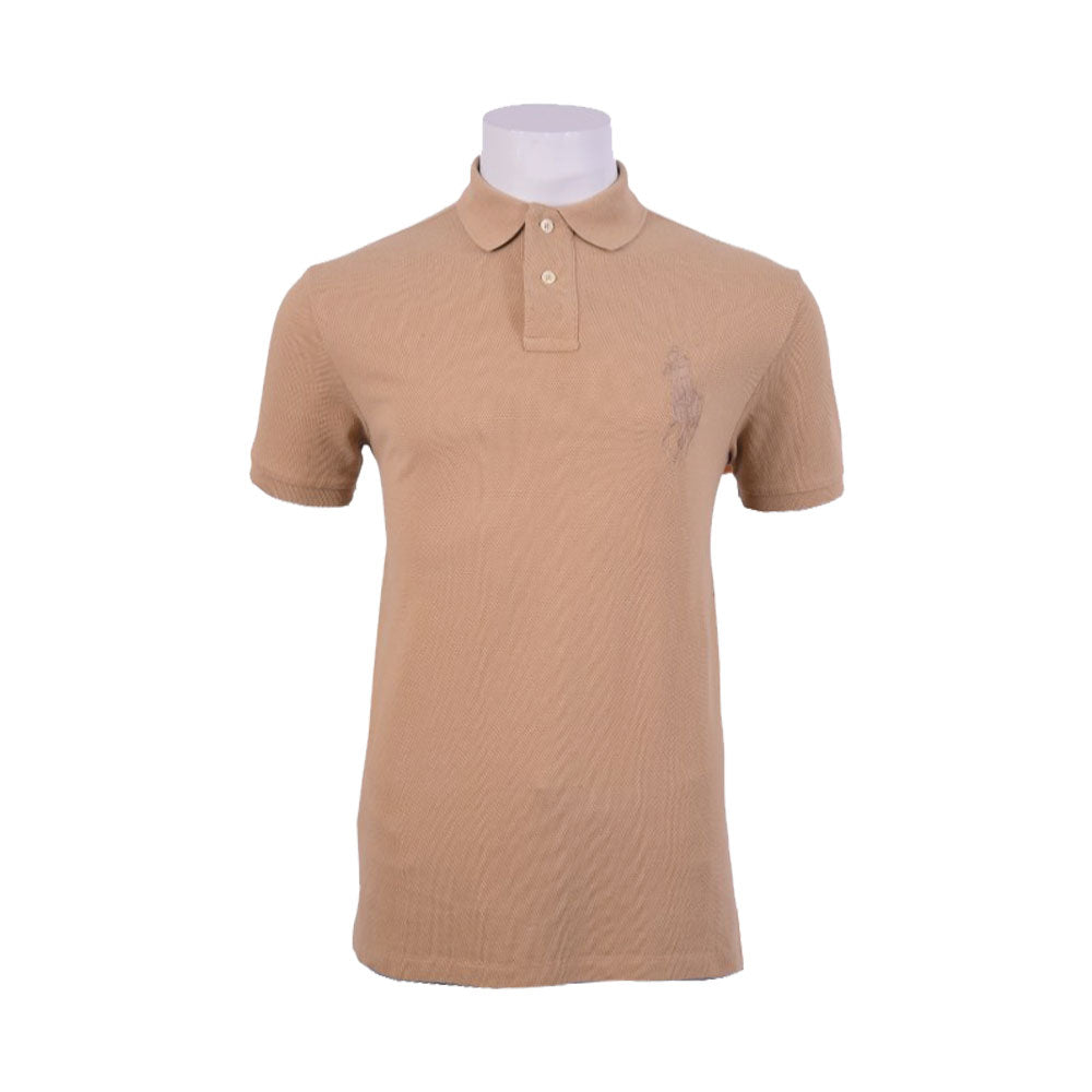 RL MEN S/S POLO SHIRT 878002 BEIGE L (IRS) L - MamasJan mens wear