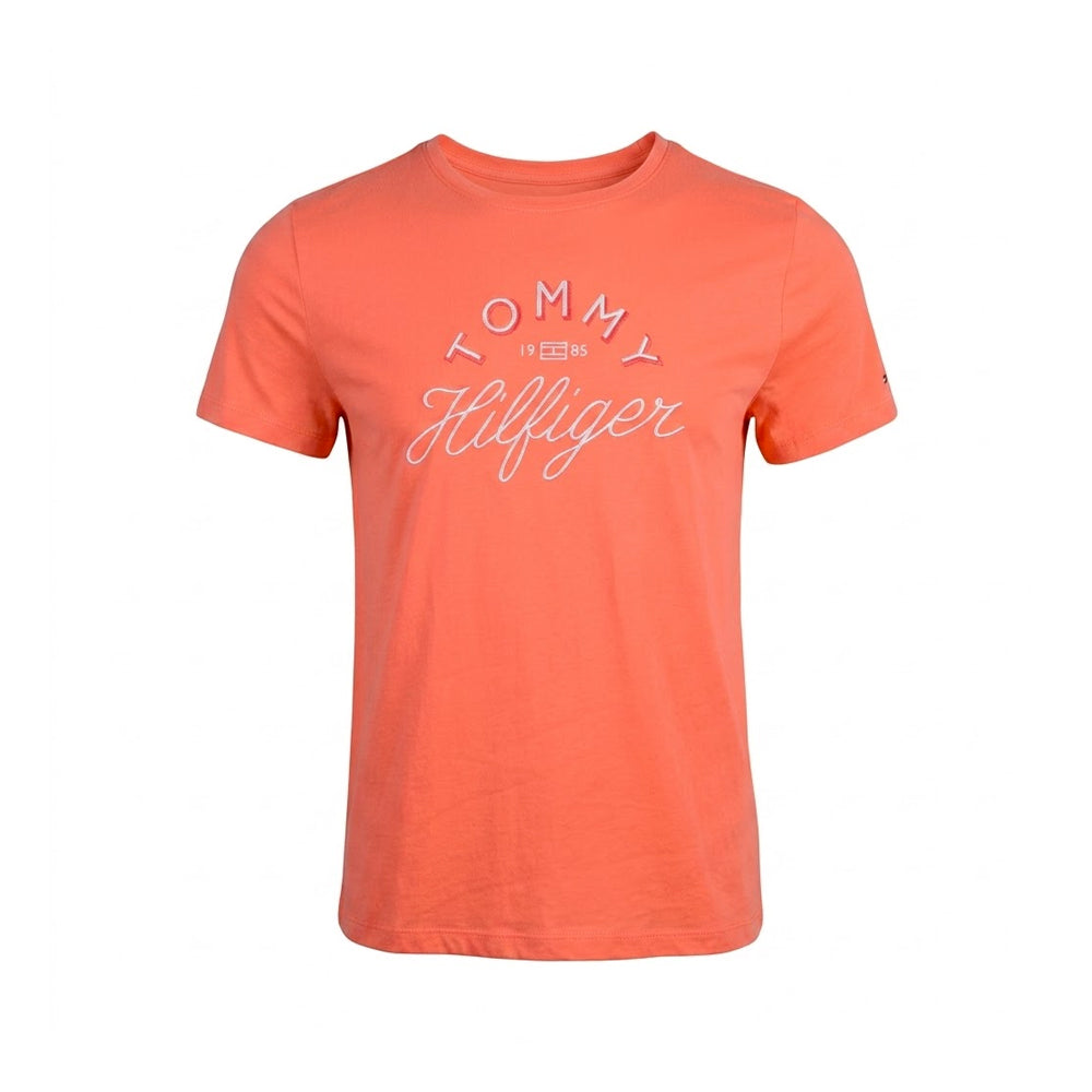 TH WOMEN S/S R.NECK SHIRT XW05045-650 ORNG M (IRS) Default Title - MamasJan mens wear
