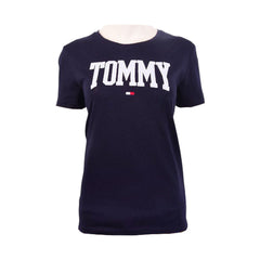 TH WOMEN S/S R.NECK SHIRT XW04782-400 NVY L (IRS) M - MamasJan mens wear