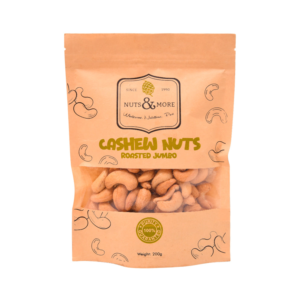 NUTS & MORE CASHEW NUTS ROASTED JUMBO 200GM Default Title - MamasJan GroceryFoods