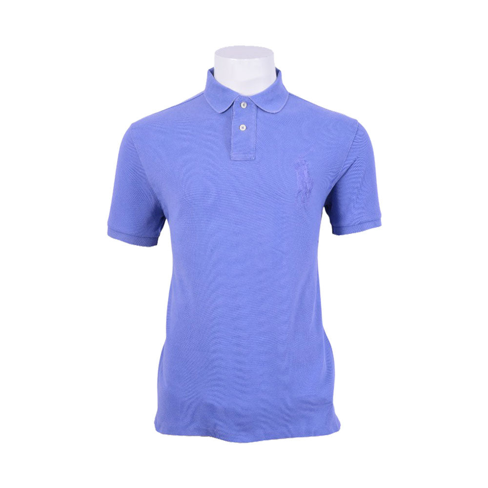 RL MEN S/S POLO SHIRT 878001 BLU L (IR) L - MamasJan mens wear