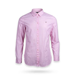 TH WOMEN L/S DRESS SHIRT 76J4827-690 PNK/WHT M (IR) Default Title - MamasJan mens wear