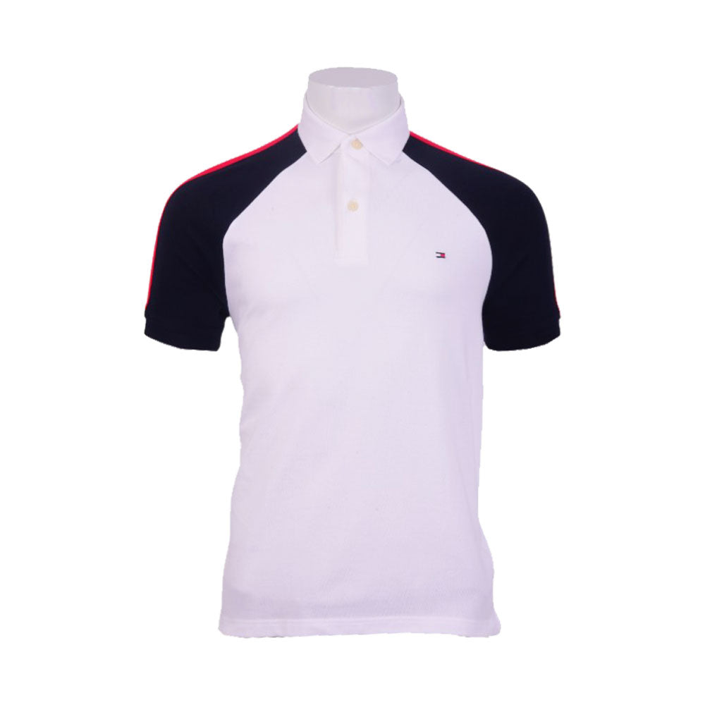 TH MEN S/S POLO SHIRT XM05160-100 WHT L (IR) XL - MamasJan mens wear