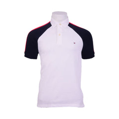 TH MEN S/S POLO SHIRT XM05160-100 WHT L (IR) XL - MamasJan mens wear