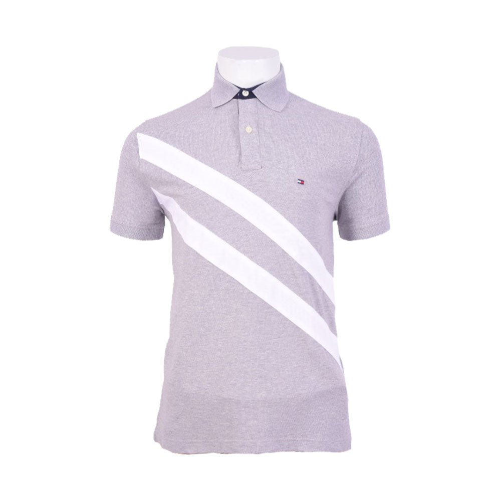 TH MEN S/S POLO SHIRT 78JB762-030 GRY L (IR) M - MamasJan mens wear