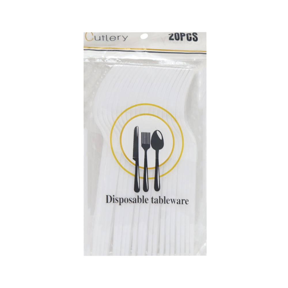 DISPOSIBLE FORK WHITE 20PC PACK IR 50707-32 Default Title - MamasJan Grocery Nonfood