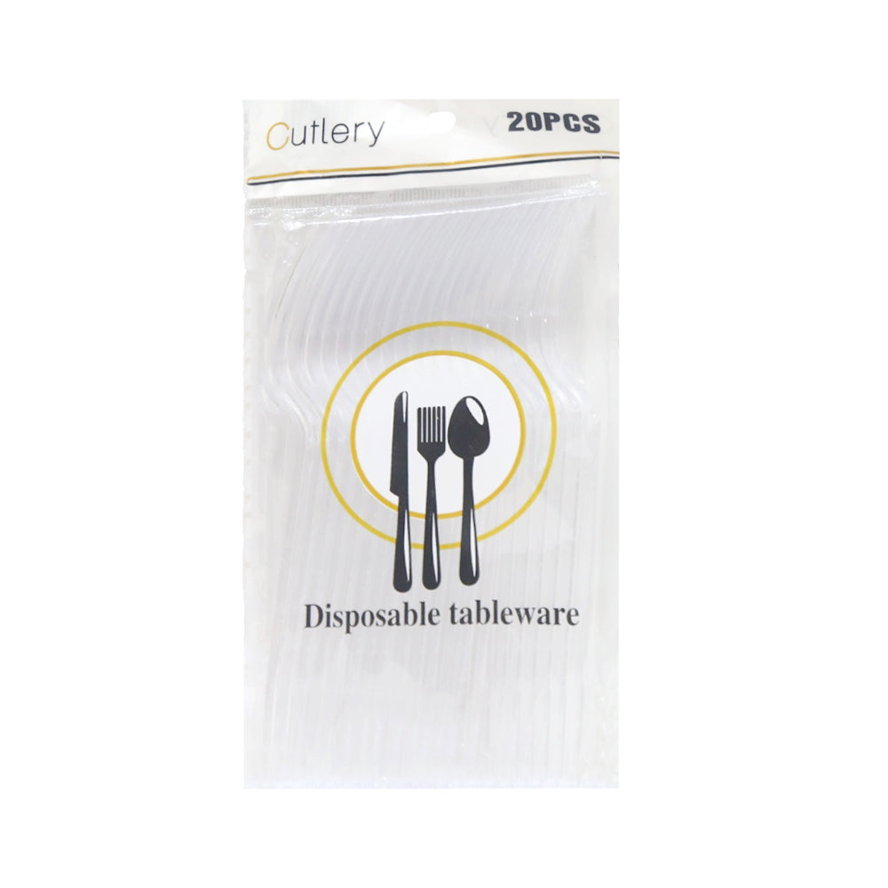 DISPOSIBLE FORK TRANSPARENT 20PC PACK IR 50707-29 Default Title - MamasJan Grocery Nonfood