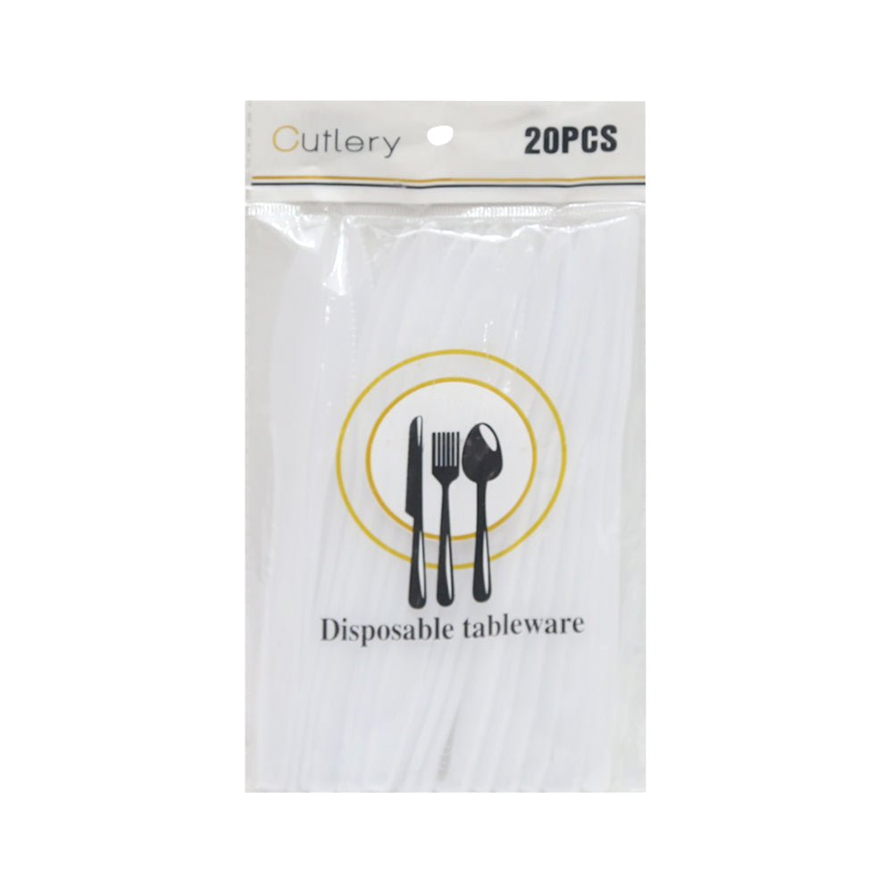 DISPOSIBLE KNIFE WHITE 20PC PACK IR 50707-31 Default Title - MamasJan Grocery Nonfood