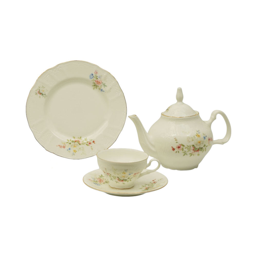 TEA SET 24PC SUPER BONE ELEGANT STYLE NY-YQA4335 Default Title - MamasJan Crockery