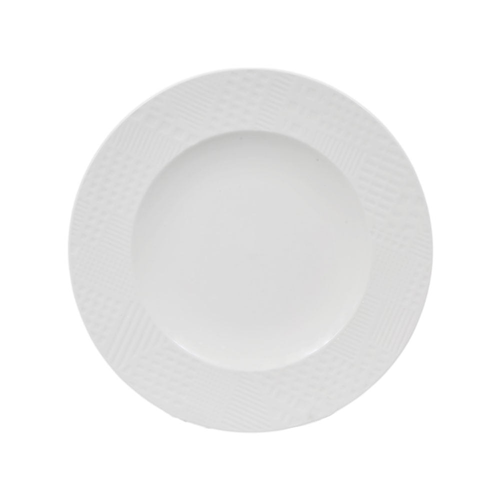 PLATE DINNER 10 INCH CAMEO EMBOSSED PIXEL 303-101R Default Title - MamasJan Crockery