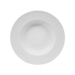 PLATE DEEP 9 INCH CAMEO EMBOSSED PIXEL 303-92 Default Title - MamasJan Crockery