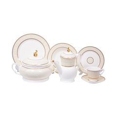 DINNER SET 61PC BONE CHINA AMS268 KC Default Title - MamasJan Crockery