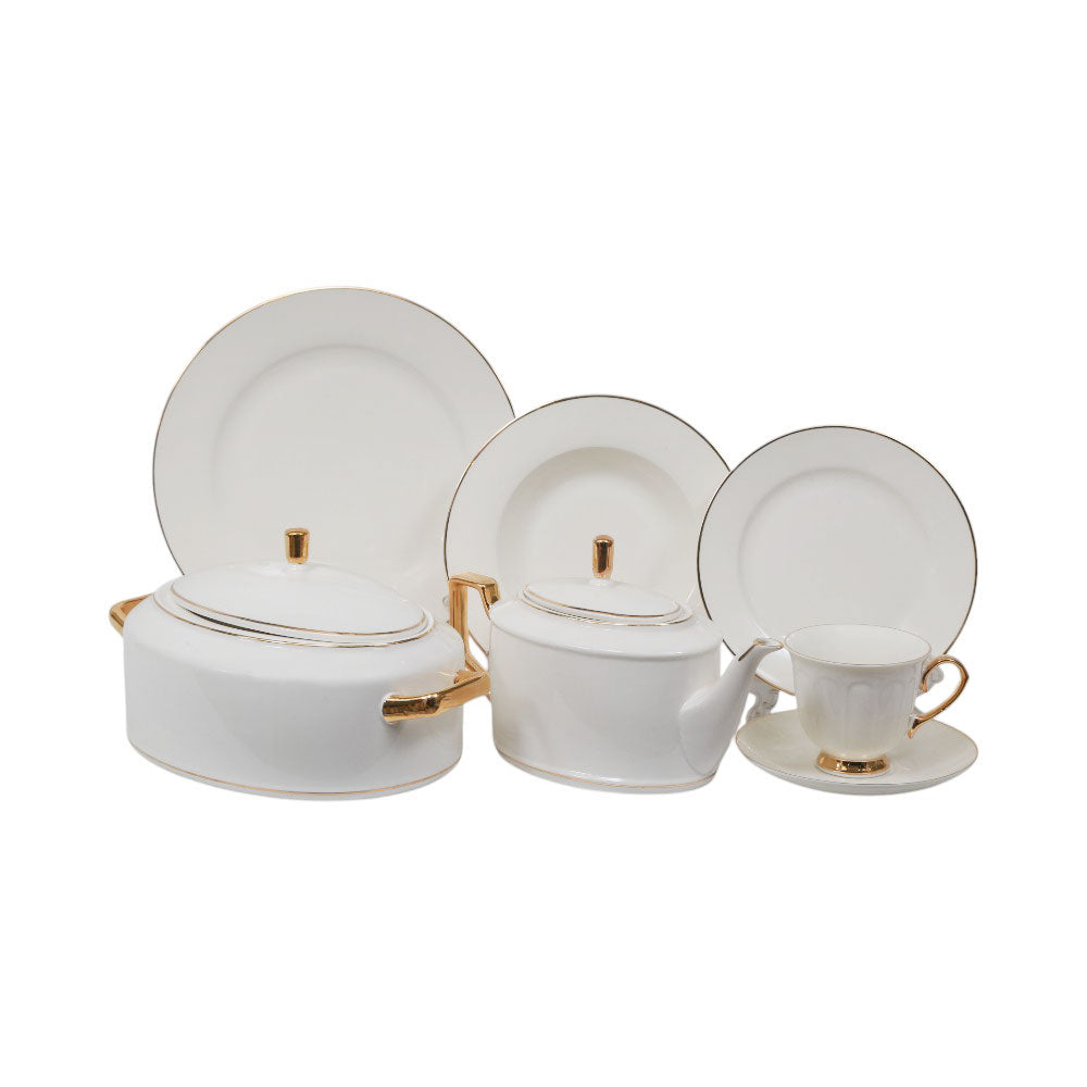 DINNER SET 61PC BONE CHINA FQ2-GGK KC Default Title - MamasJan Crockery