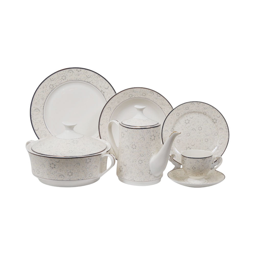DINNER SET 61PC BONE CHINA TY03 AH Default Title - MamasJan Crockery