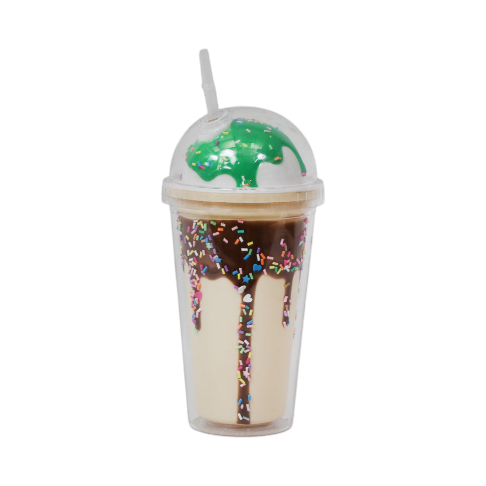 MUG WITH STRAW ACRYLIC IR DY270010-1 H13-15 Default Title - MamasJan Crockery