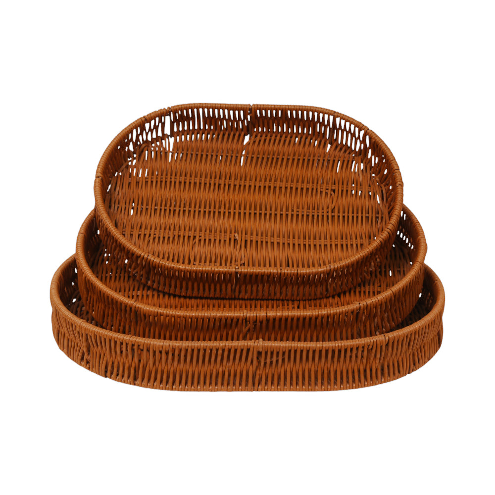 TRAY SET 3PC CANE IR 35637-31 Default Title - MamasJan Crockery