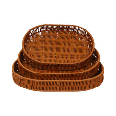TRAY SET 3PC CANE IR 35637-31 Default Title - MamasJan Crockery