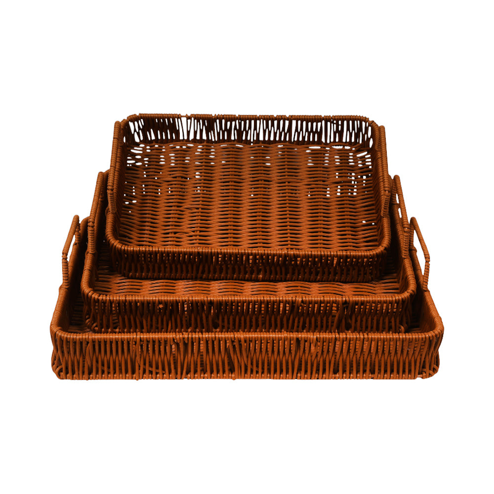 TRAY SET 3PC CANE IR 35637-32 Default Title - MamasJan Crockery