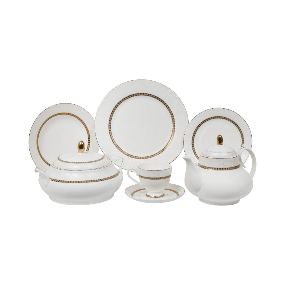 DINNER SET 61PC SUPER BONE HH002 RC Default Title - MamasJan Crockery