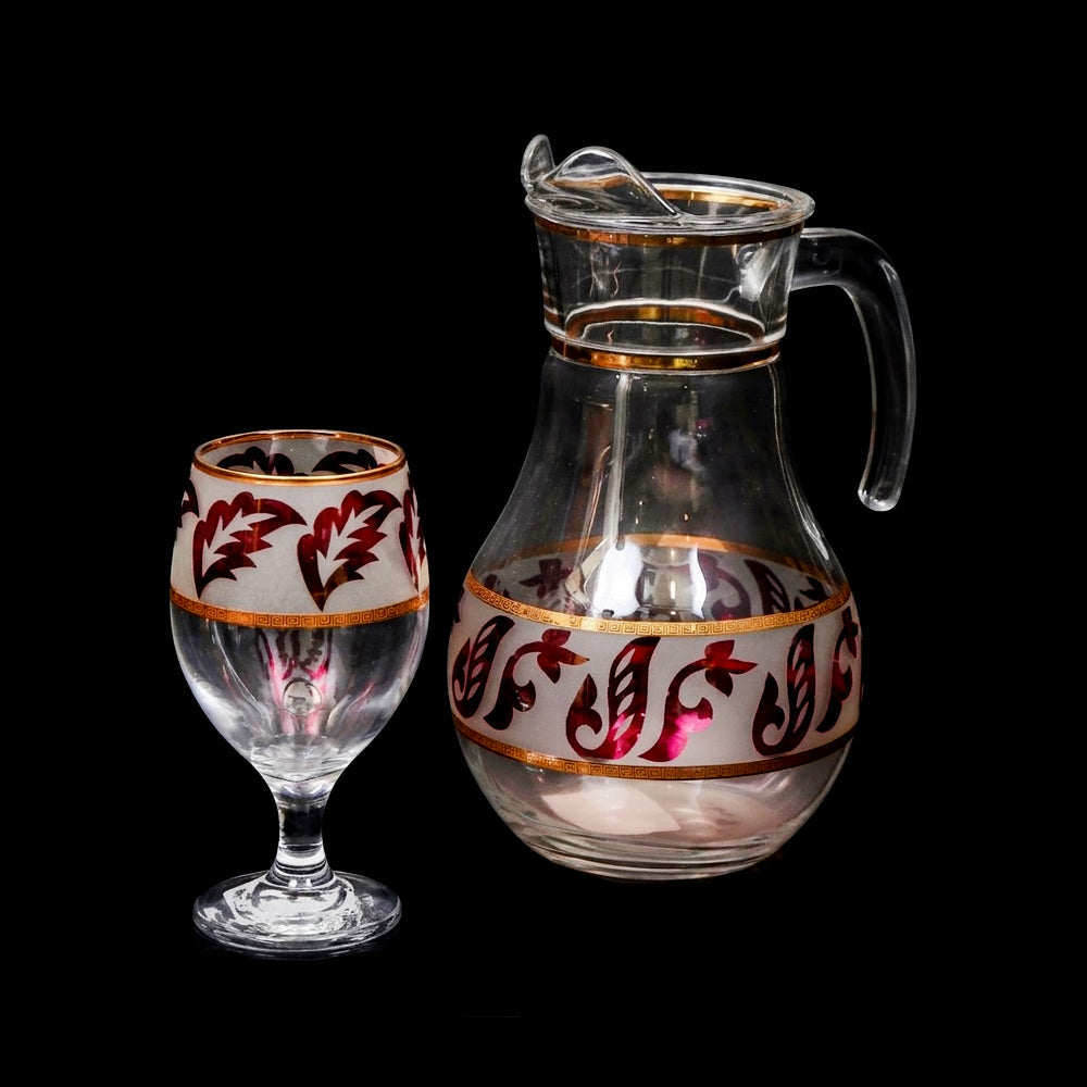 WATER SET 7PC PSB BISTRO RED 96933-8 Default Title - MamasJan Crockery