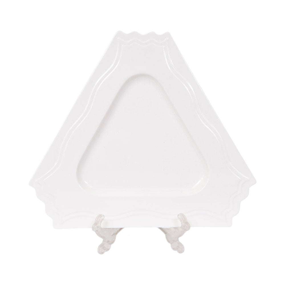 DISH WHITE PORCELAIN TRIANGLE 13.5 INCH IR Default Title - MamasJan Crockery