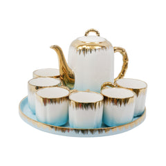 COFFEE SET 9PC CREAMIC C2020 SKY BLUE Default Title - MamasJan Crockery