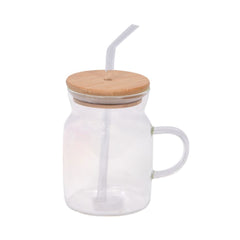 MUG WITH STRAW HANDLE ROUND 18-22 Default Title - MamasJan Crockery