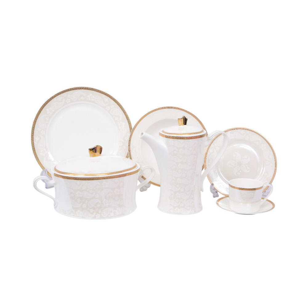 DINNER SET 61PC BONE CHINA FQ283 KC Default Title - MamasJan Crockery